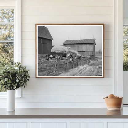 Barnyard Scene in Hancock County Ohio April 1941