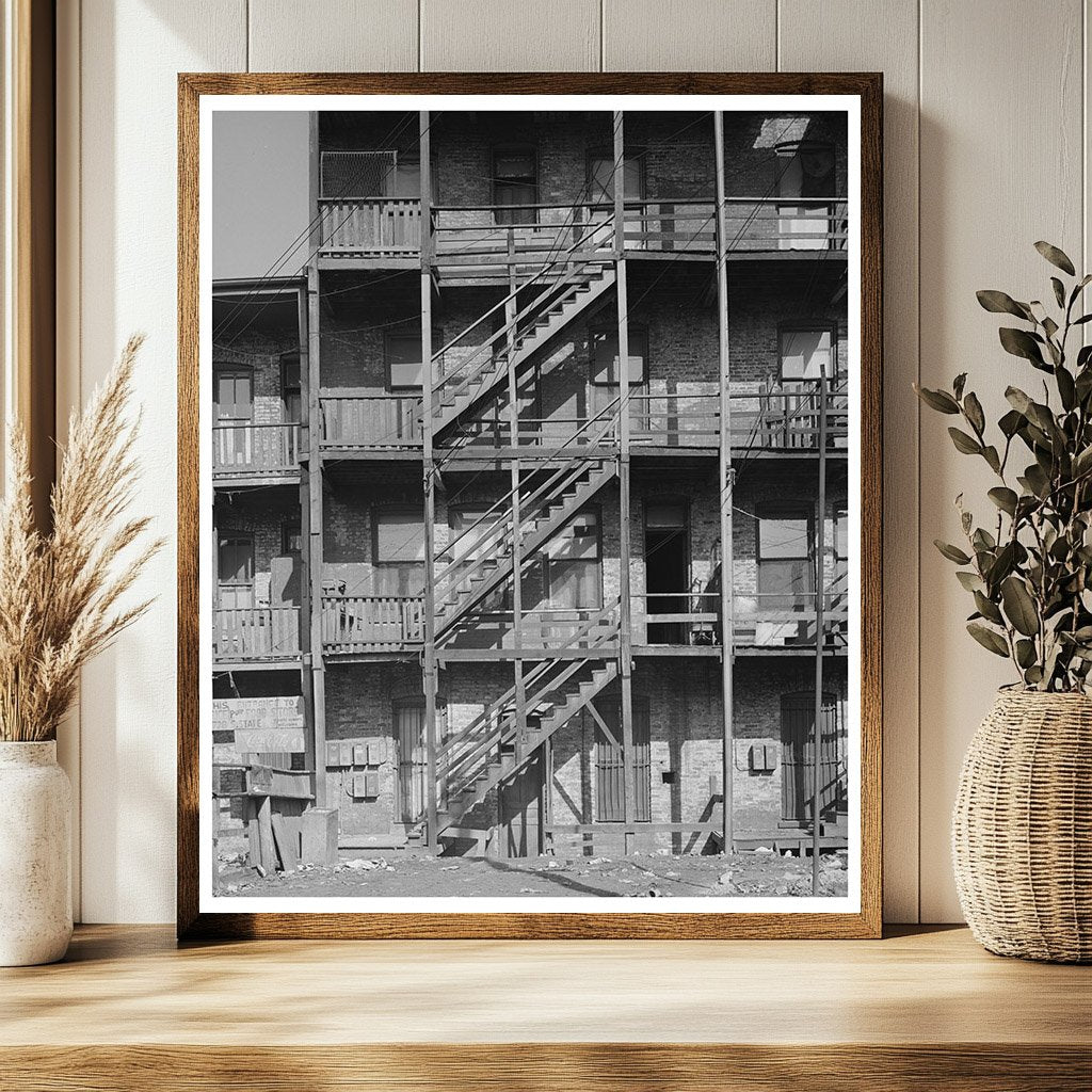 1941 Vintage Photograph of Southside Chicago Apartment House