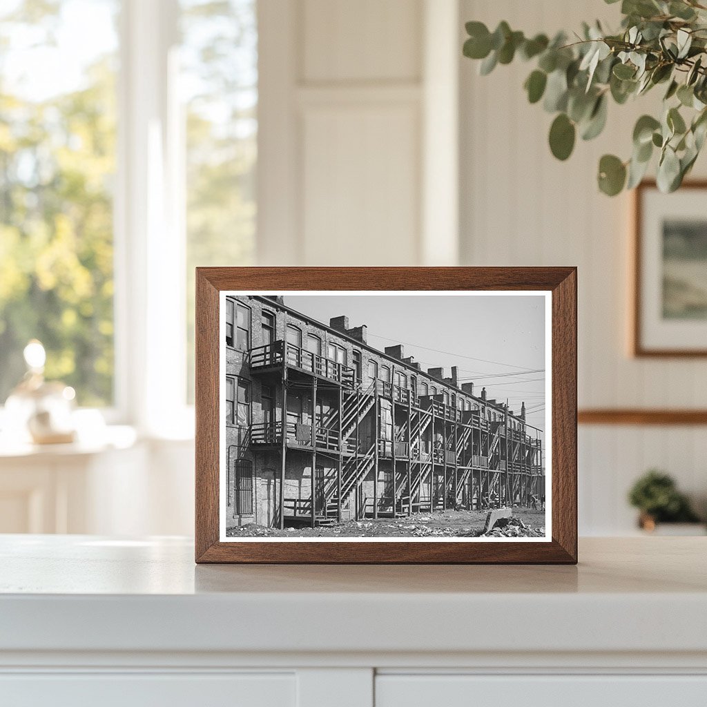 1941 Chicago Apartment House Back View Historical Photo