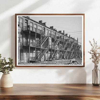 1941 Chicago Apartment House Back View Historical Photo