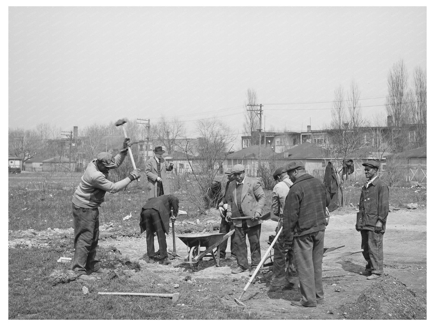 WPA Project Workers in Chicago April 1941 Vintage Photo