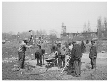 WPA Project Workers in Chicago April 1941 Vintage Photo