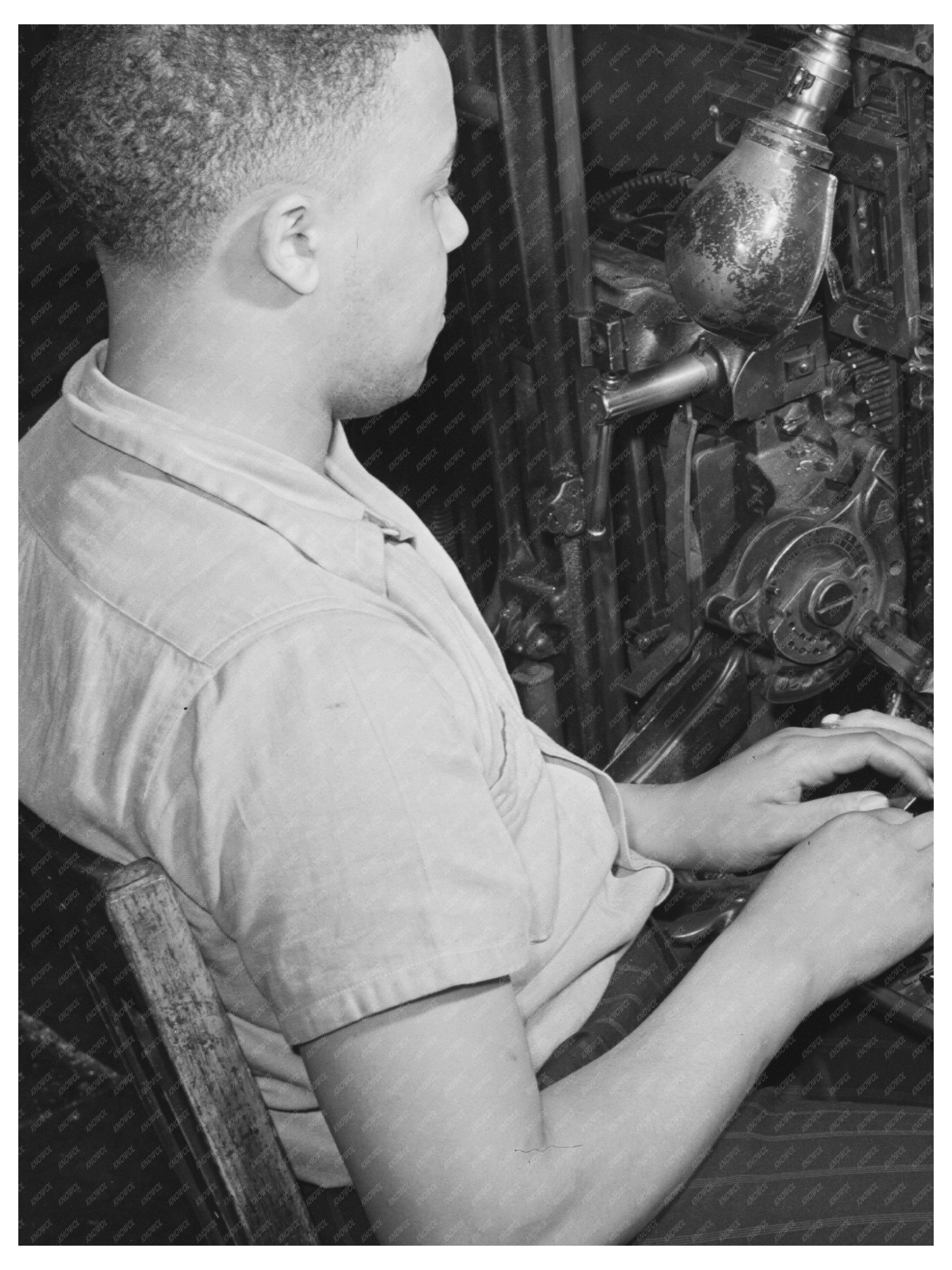 Linotype Operator Chicago 1941 FSA/OWI Collection