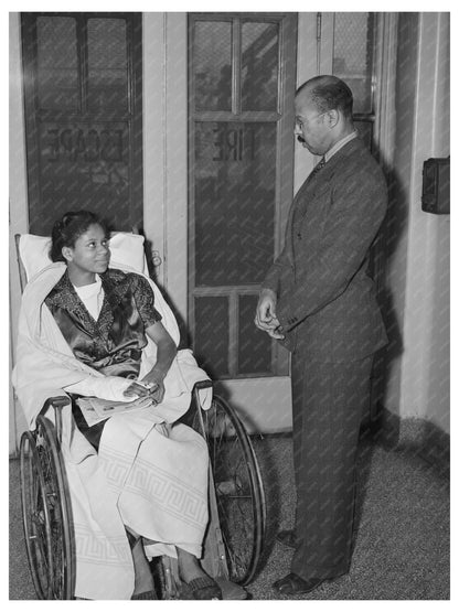 Doctor Visiting Patient in Chicago Hospital April 1941