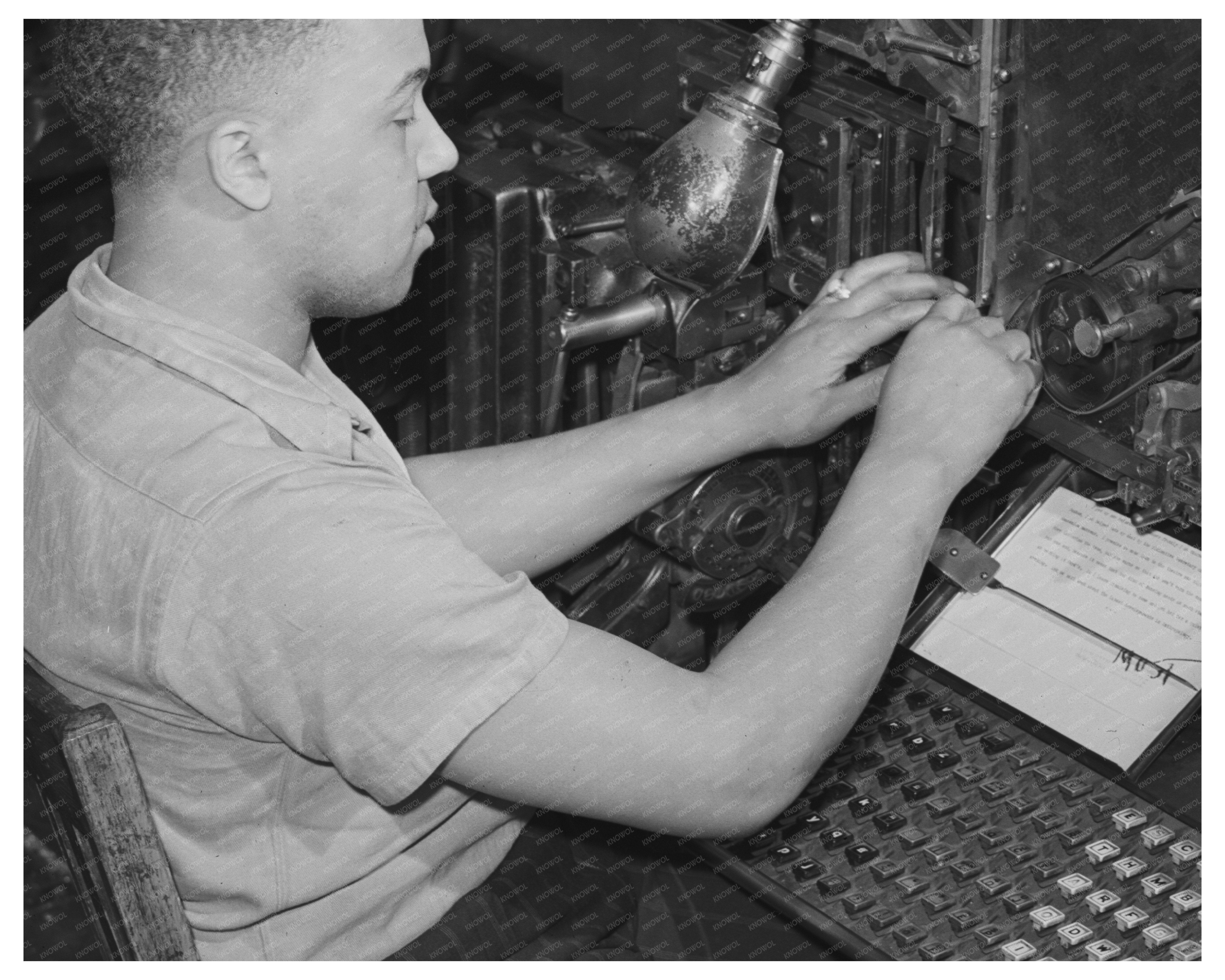 Linotype Operator at Chicago Defender April 1941