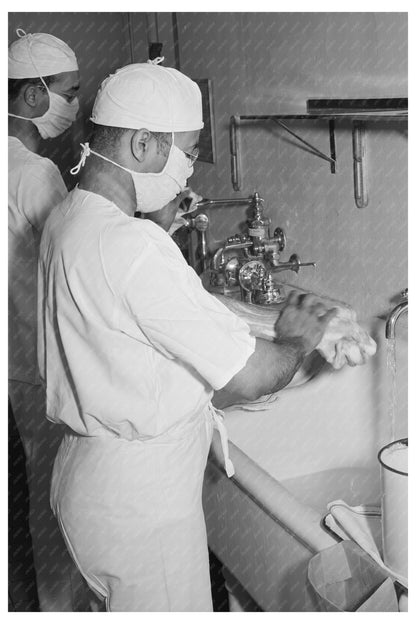 Doctors Preparing for Surgery Chicago April 1941