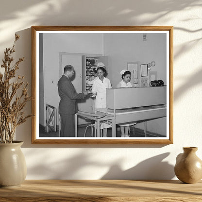 Doctor Receiving Charts from Nurse in Chicago 1941