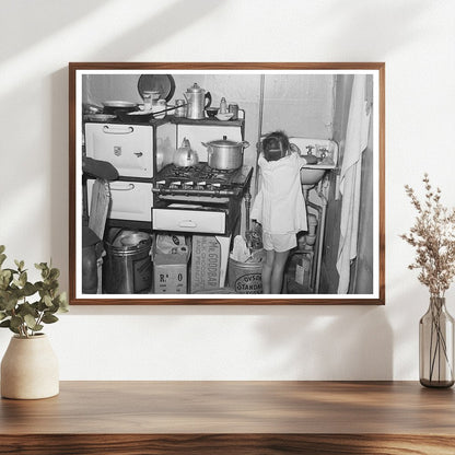 1941 Chicago Kitchen Scene in Crowded Apartment