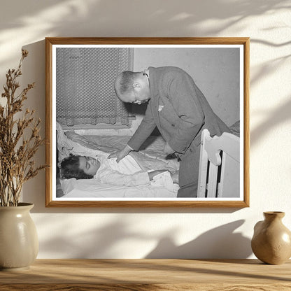 Doctor Examining Patient at Home Chicago 1941