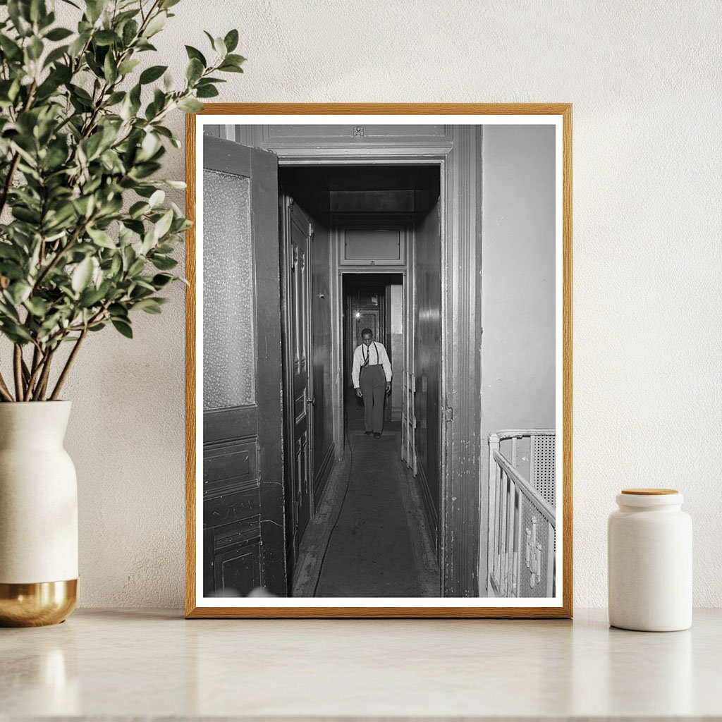 Chicago Railroad Worker Apartment Hallway April 1941