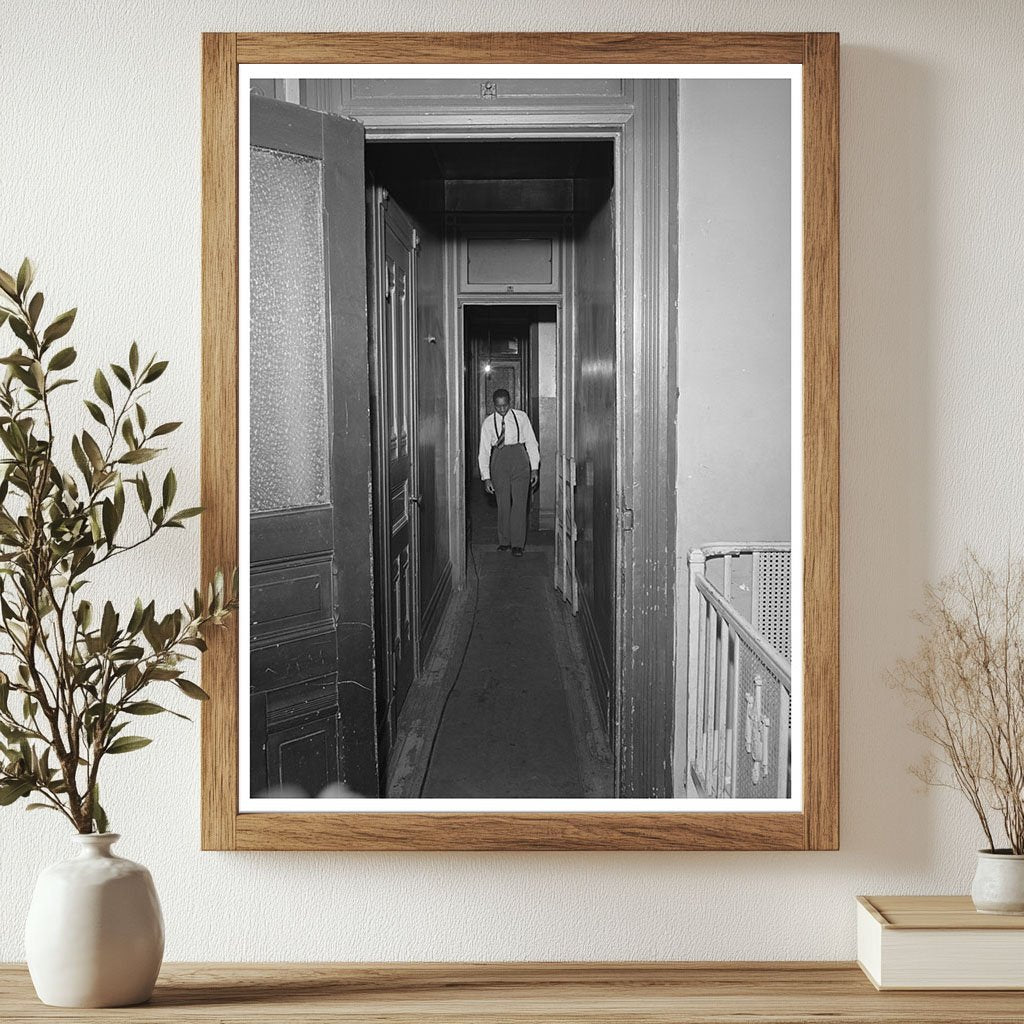 Chicago Railroad Worker Apartment Hallway April 1941