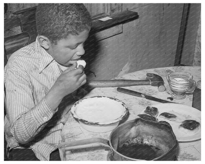 Young Boy Eating in Chicago April 1941 FSA Collection