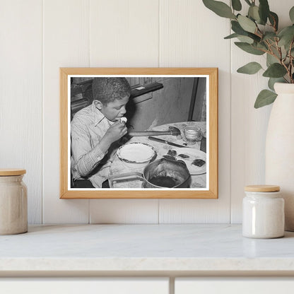 Young Boy Eating in Chicago April 1941 FSA Collection