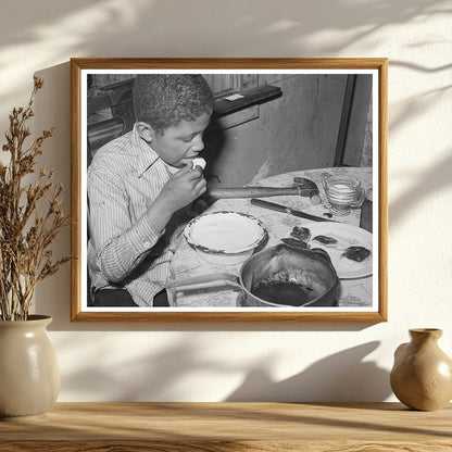 Young Boy Eating in Chicago April 1941 FSA Collection