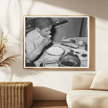 Young Boy Eating in Chicago April 1941 FSA Collection