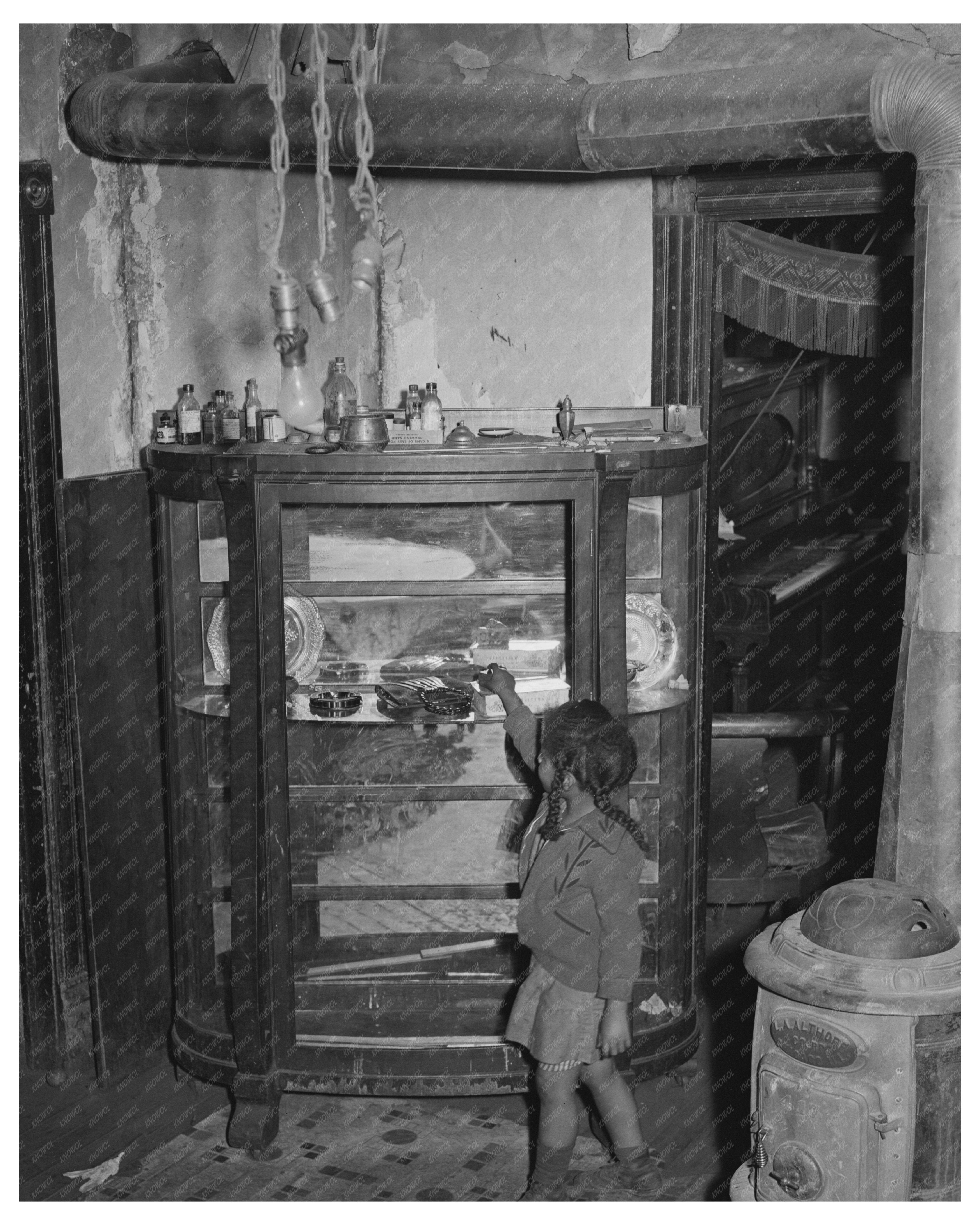 1941 Dining Room of Family Receiving Relief in Chicago