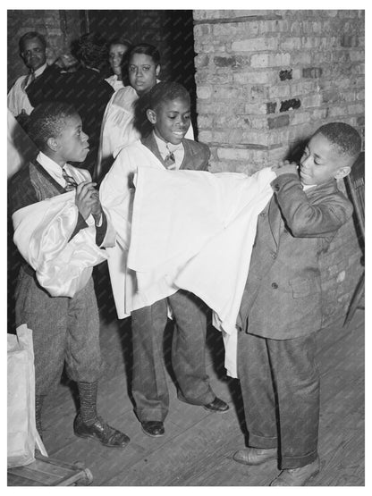 Boys Choir in Robes Chicago April 1941 Vintage Photo