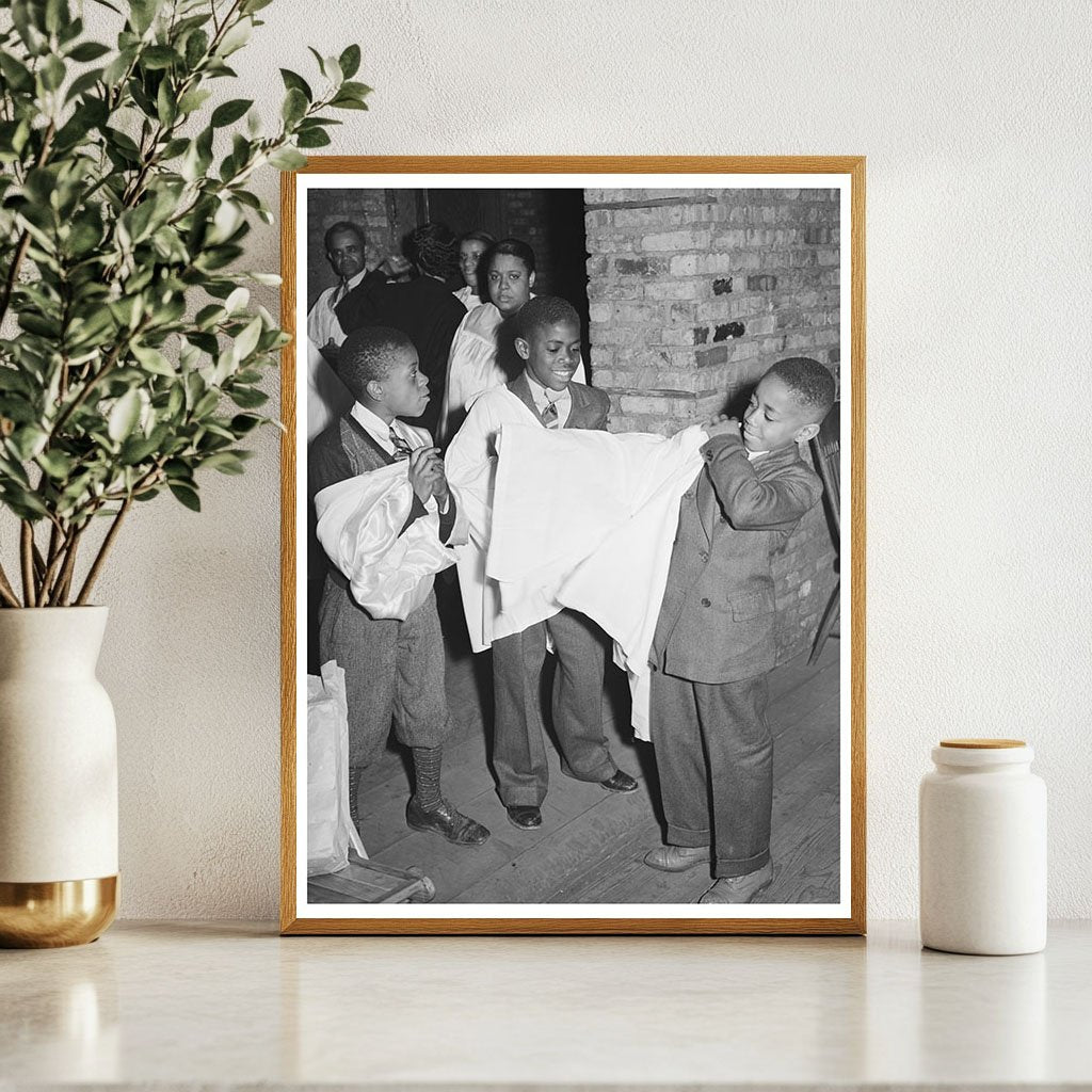 Boys Choir in Robes Chicago April 1941 Vintage Photo