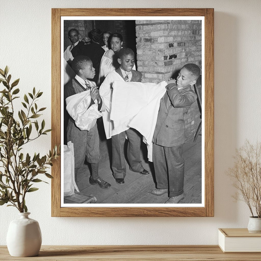 Boys Choir in Robes Chicago April 1941 Vintage Photo