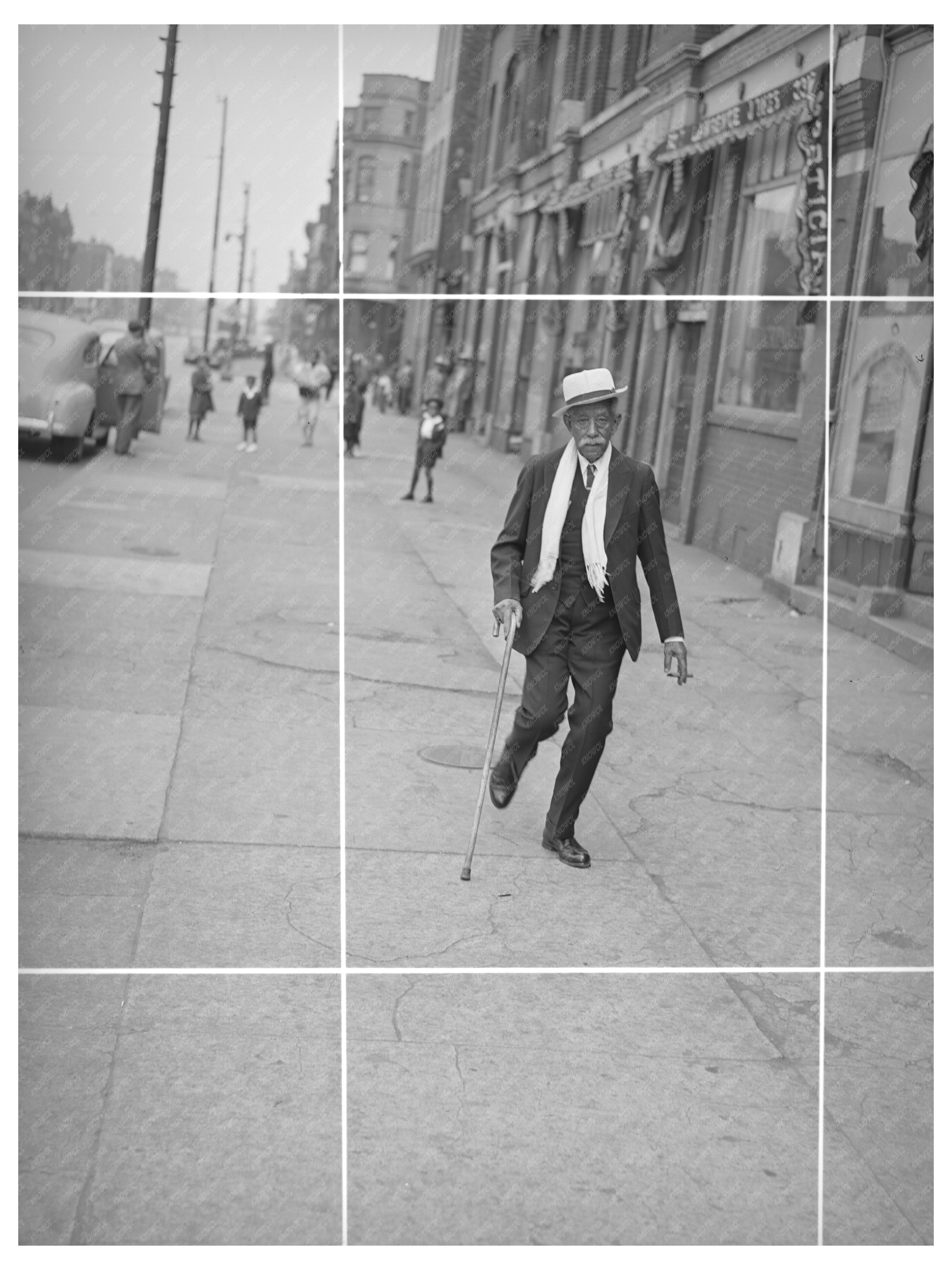 Easter Morning Street Scene Chicago 1941