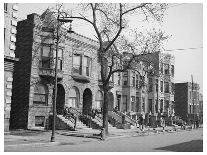 Vintage Chicago Brownstone Houses April 1941
