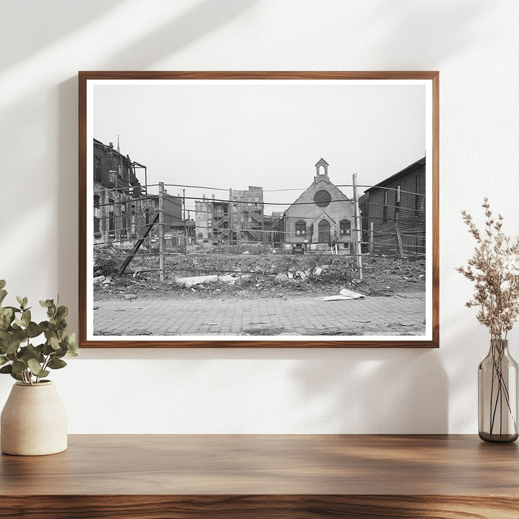 Chicago Community Scene April 1941 Vintage Photograph