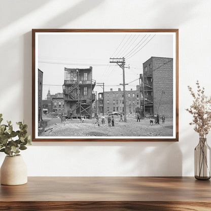 Children Playing in Vacant Lot Chicago April 1941