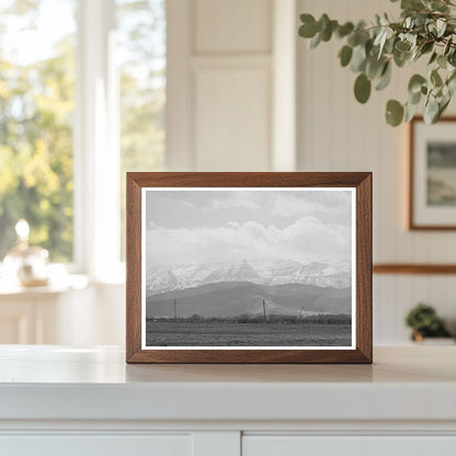 Spring Pasture in Heber Utah May 1941 with Uinta Mountains