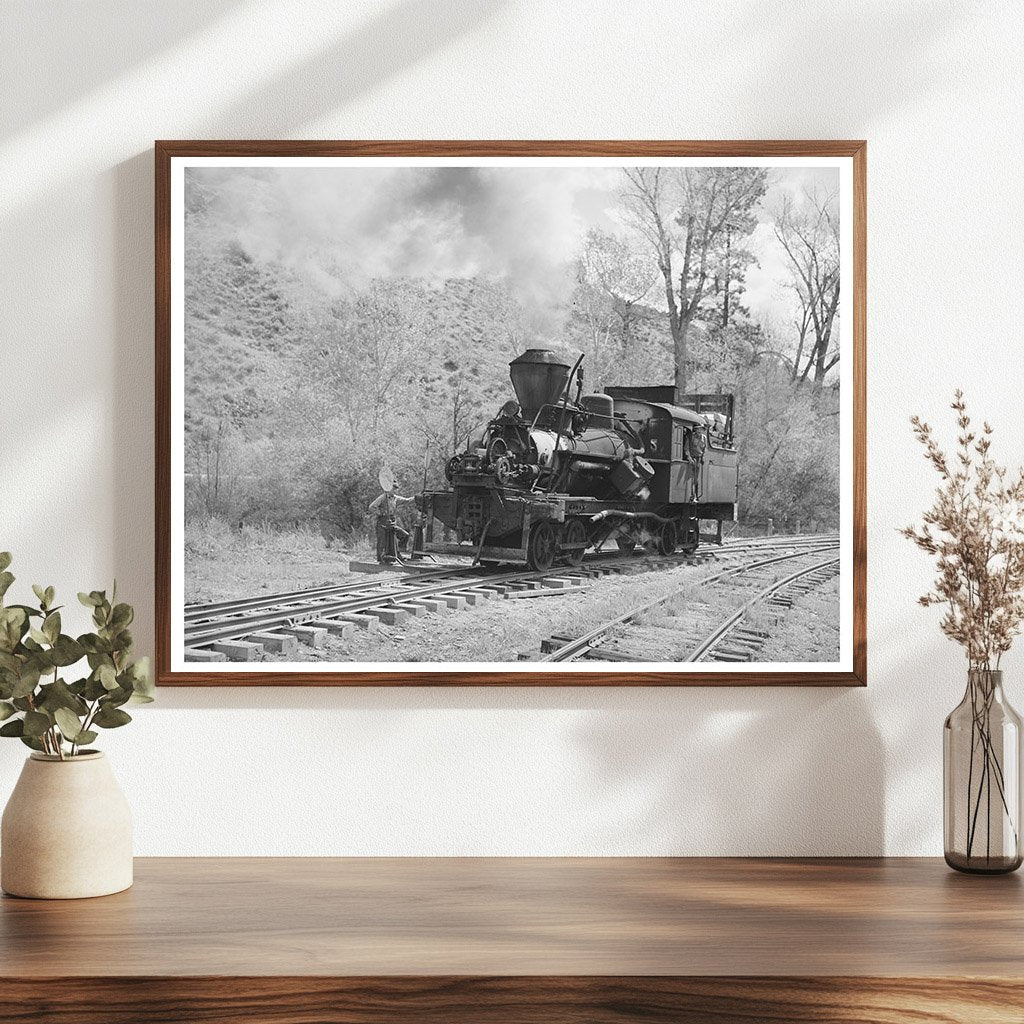 Logging Train Locomotive Baker County Oregon May 1941
