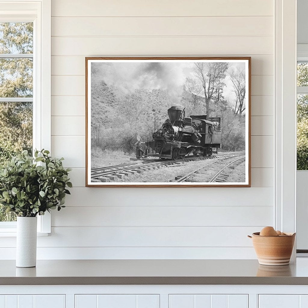 Logging Train Locomotive Baker County Oregon May 1941