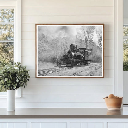 Logging Train Locomotive Baker County Oregon May 1941