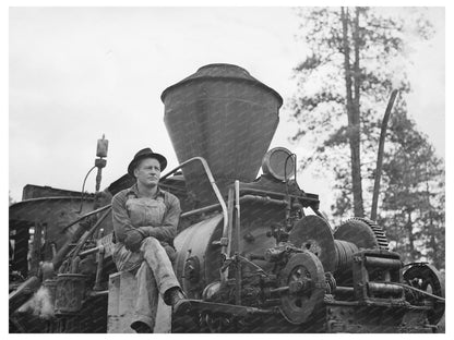 1941 Logging Locomotive Operator in Baker County Oregon