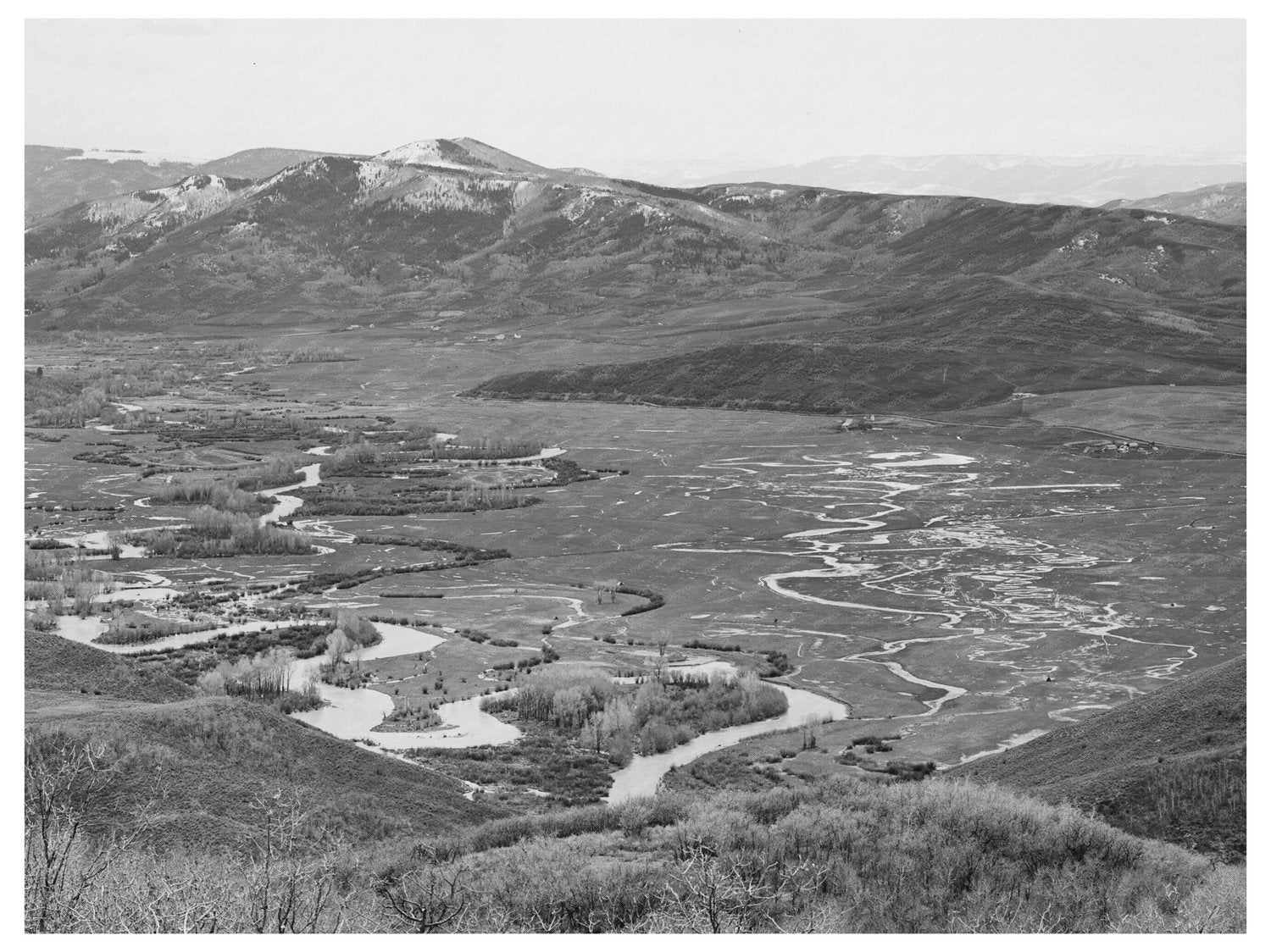Yampa Valley Routt County Colorado May 1941 Landscape