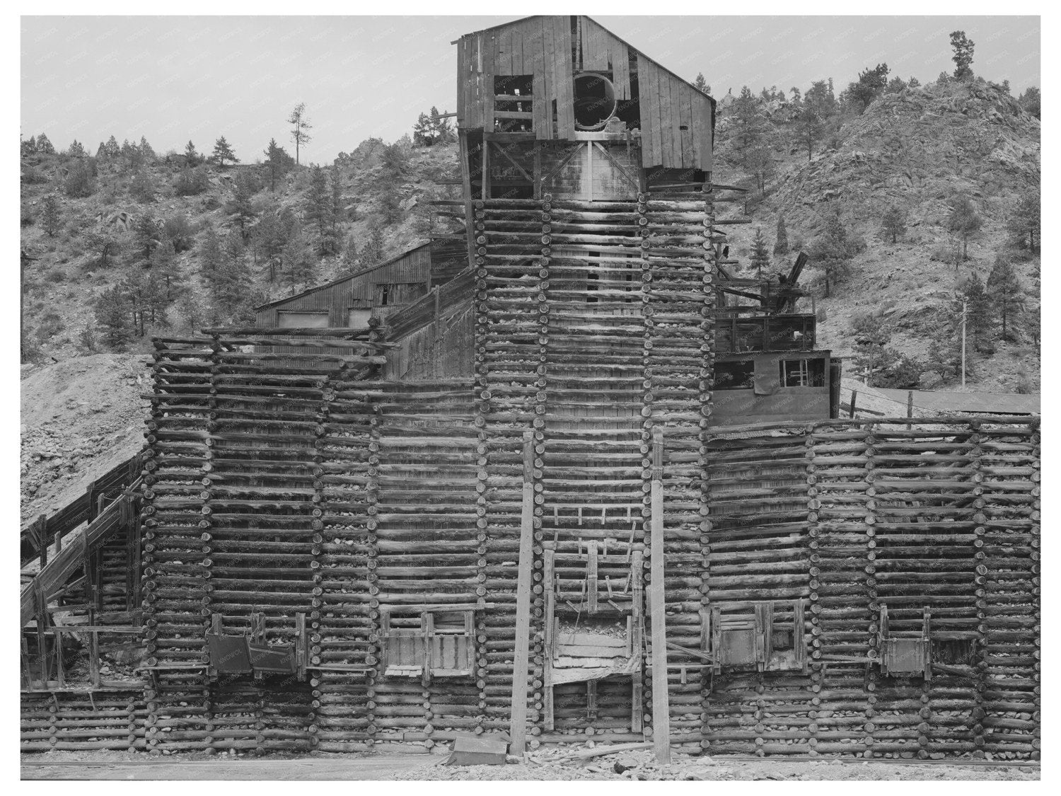 Abandoned Gold Mill Idaho Springs Colorado May 1941