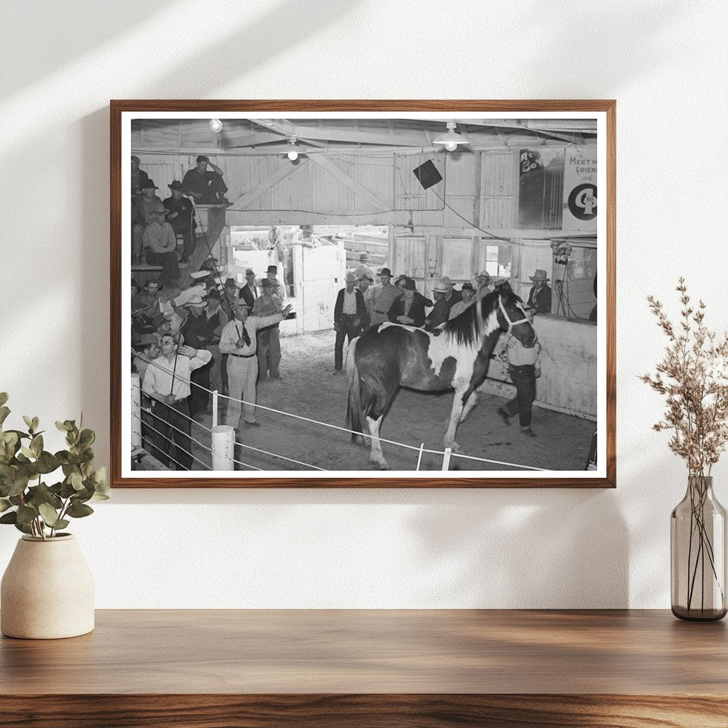 1941 Ontario Oregon Horse Auction Scene in Malheur County