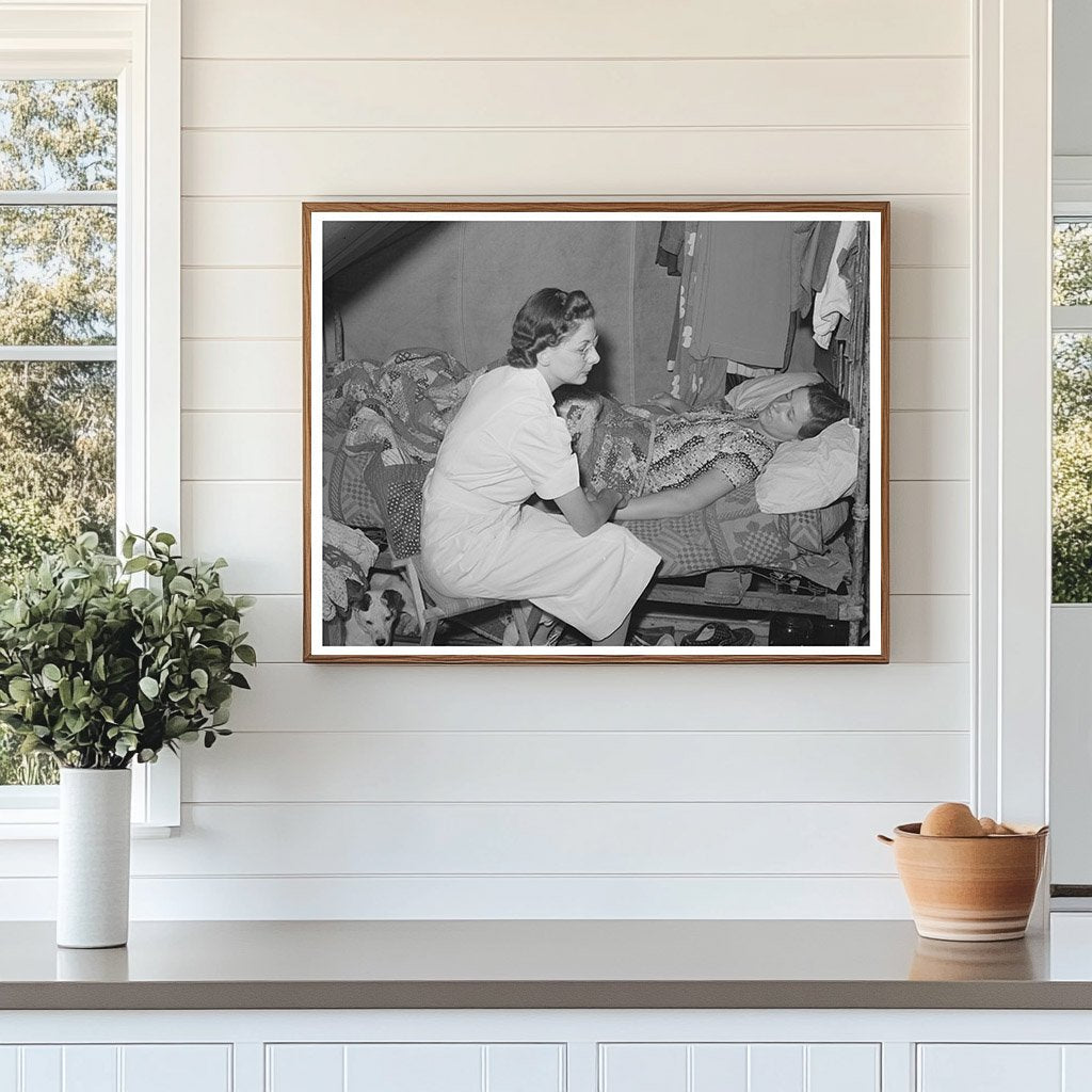 Nurse Attending Sick Worker in Migratory Labor Camp 1941