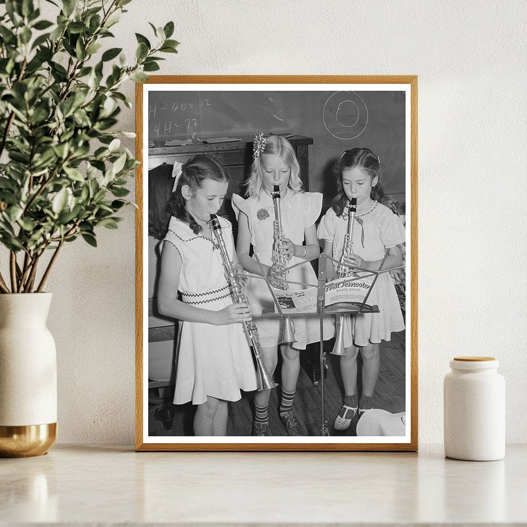 Schoolgirls Perform at 4-H Club Spring Fair 1941 Oregon