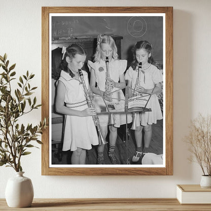 Schoolgirls Perform at 4-H Club Spring Fair 1941 Oregon