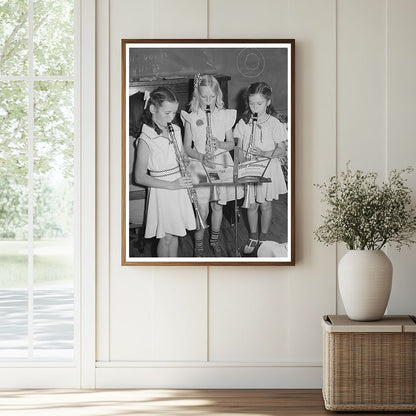 Schoolgirls Perform at 4-H Club Spring Fair 1941 Oregon