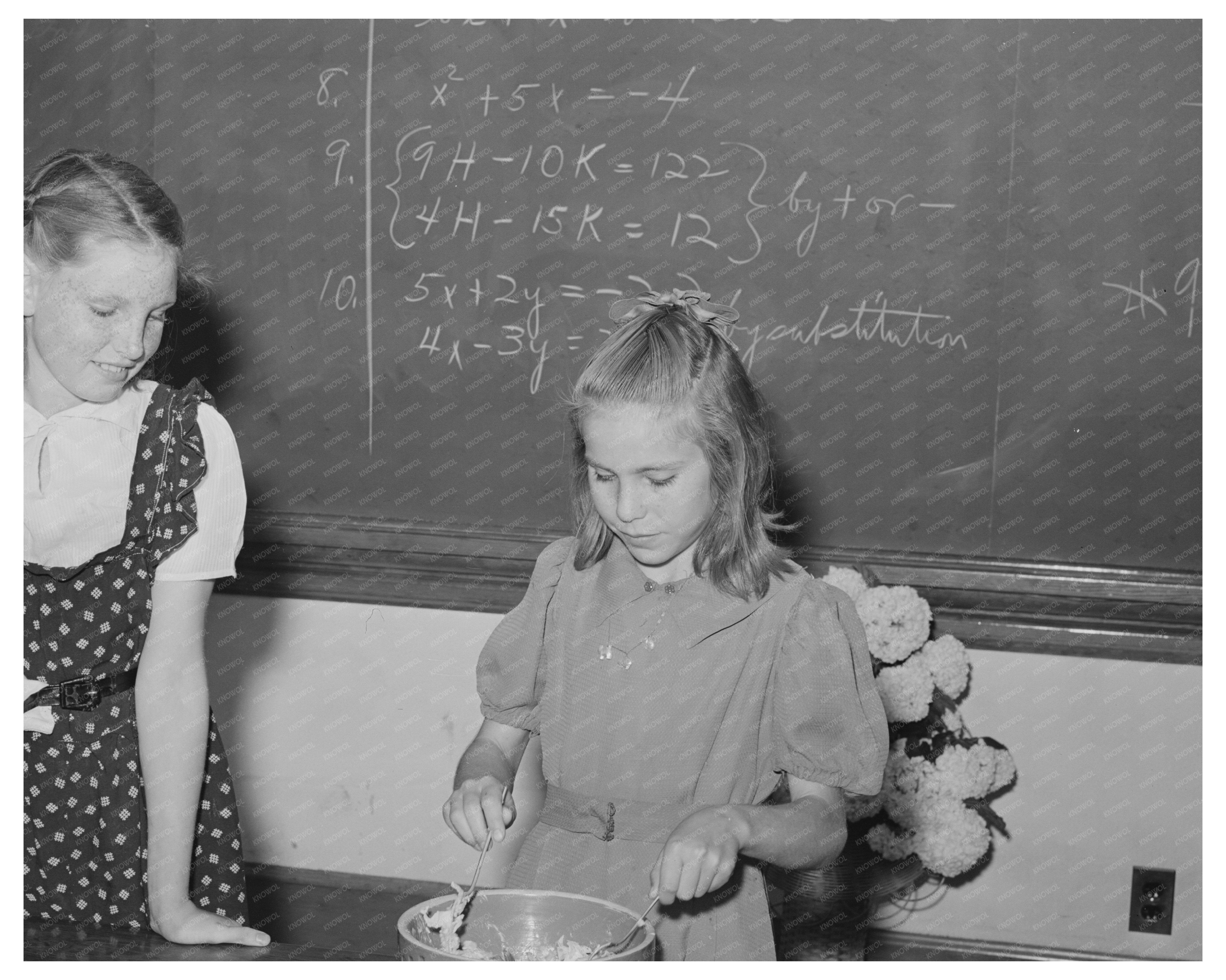 Schoolchildren at Farm Security Administration Camp Caldwell 1941