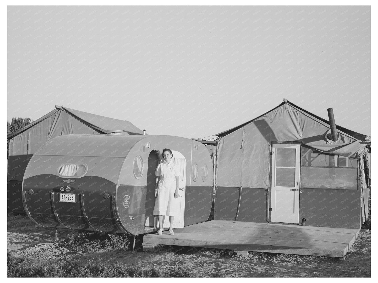 Nurse at Migratory Labor Camp Trailer Clinic May 1941