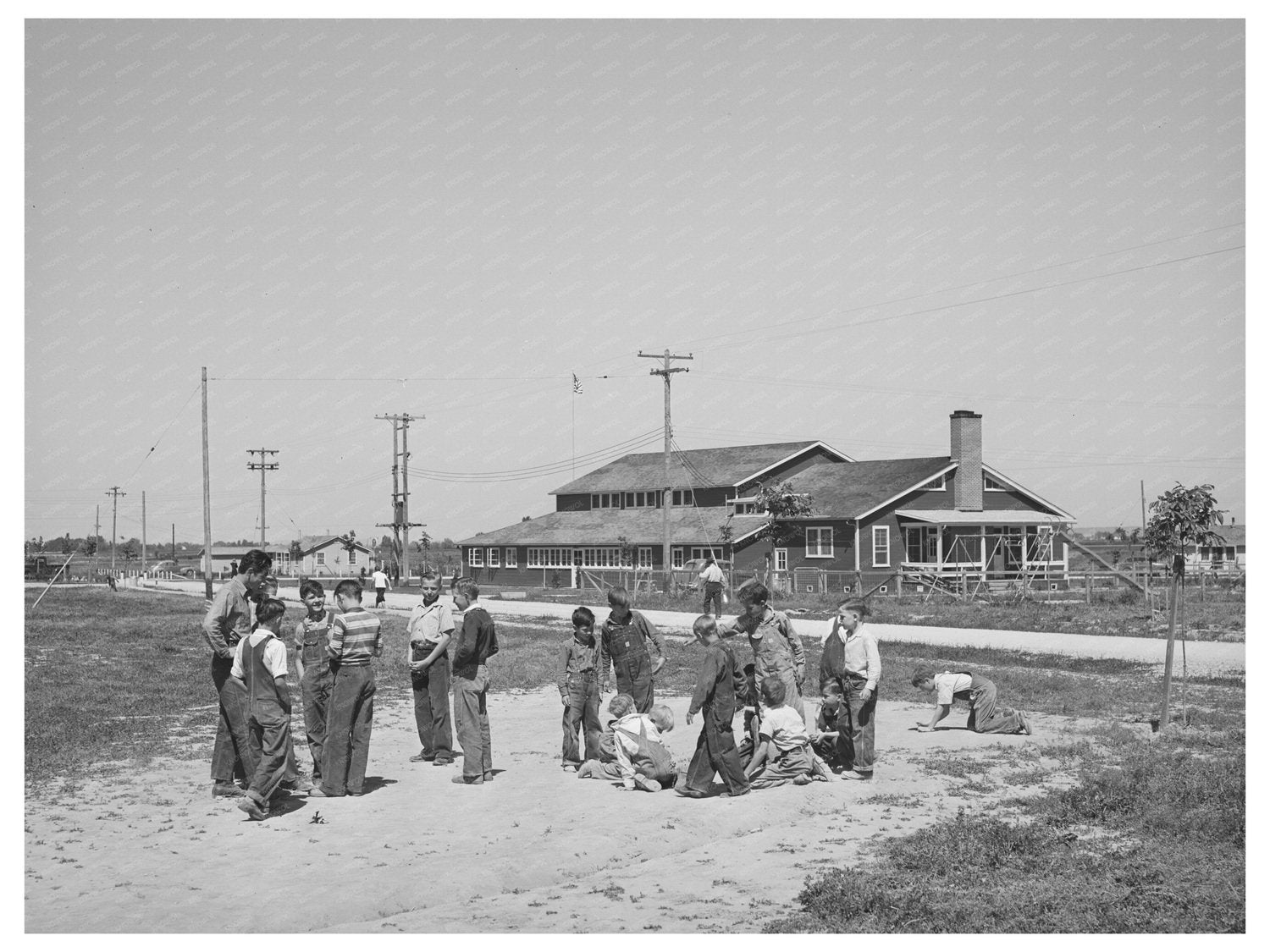 Children Playing During Recess Caldwell Idaho May 1941