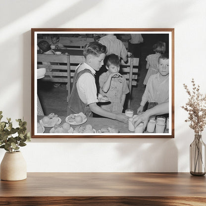 Schoolchildren Lunch at Farm Camp Caldwell Idaho 1941