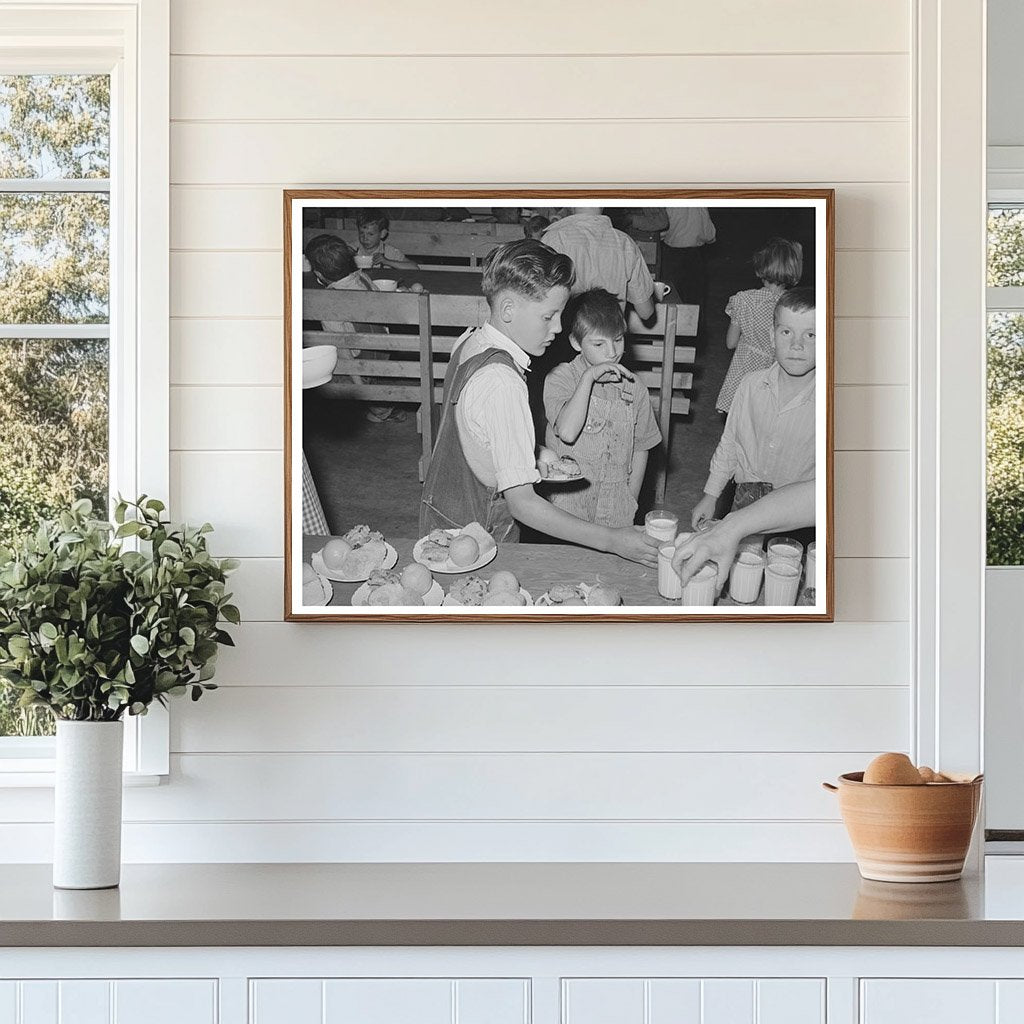 Schoolchildren Lunch at Farm Camp Caldwell Idaho 1941