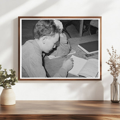 Schoolboy at Farm Security Administration Camp Caldwell 1941