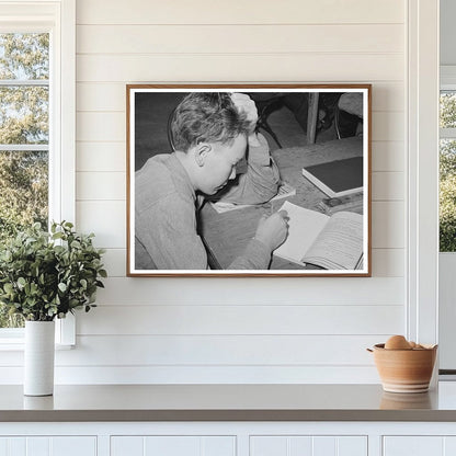 Schoolboy at Farm Security Administration Camp Caldwell 1941