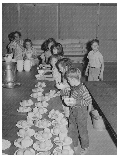 Schoolchildren Lunch at FSA Camp Caldwell Idaho 1941