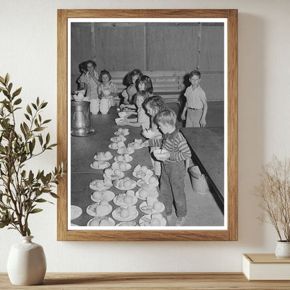 Schoolchildren Lunch at FSA Camp Caldwell Idaho 1941