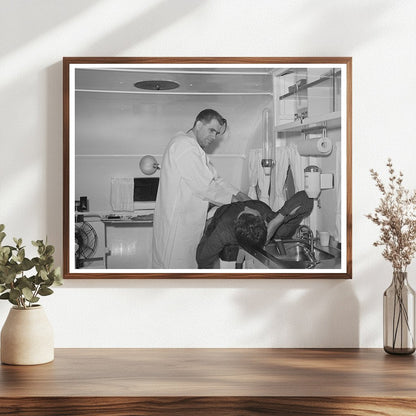 Trailer Clinic Scene at Migratory Labor Camp Wilder Idaho 1941