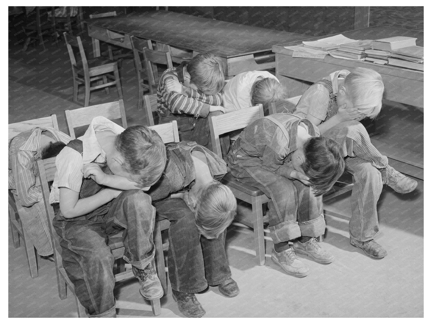 Schoolchildren Playing at FSA Camp Caldwell Idaho 1941